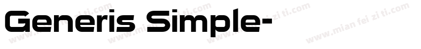 Generis Simple字体转换
